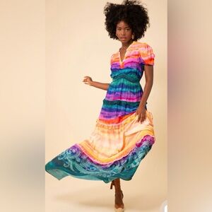 Stunning Hale Bob Alexandra Colorful Maxi Dress